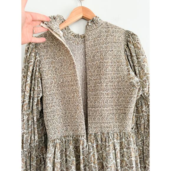 DÔEN | DOEN | Callie Dress / Cream Tisbury Paisley | Sz S - Picture 8 of 10